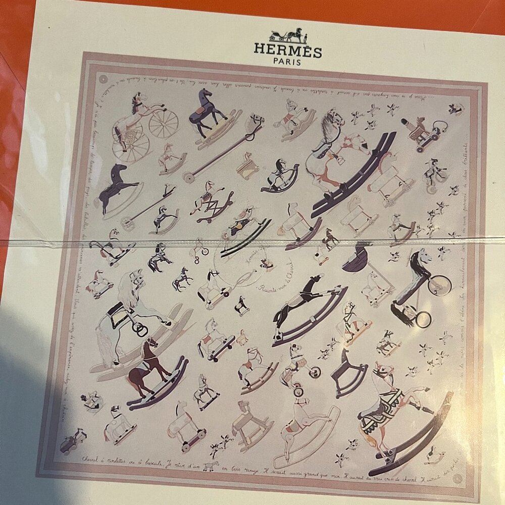 Vintage scarf: rocking horses